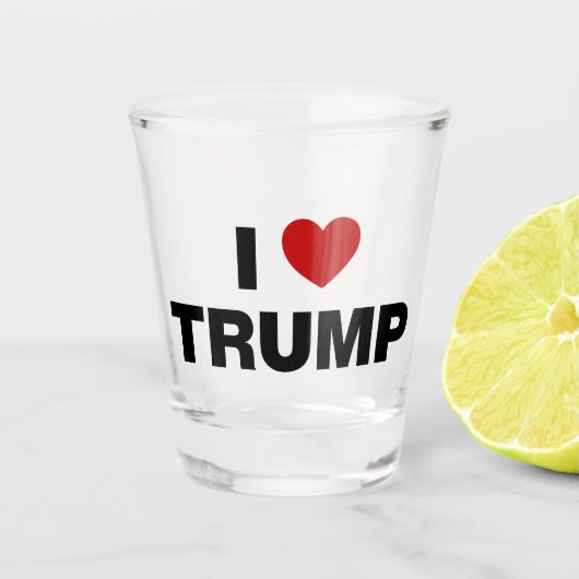 I Liebe Trump Schnapsglas (Vorderseite)