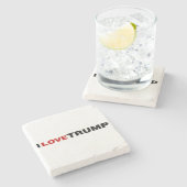 I Liebe Trump Steinuntersetzer (Seitenansicht)