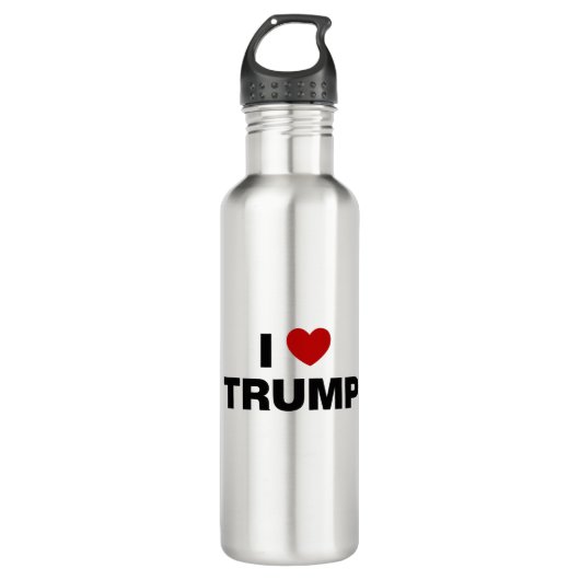I Liebe Trump Wasserflasche aus Edelstahl Edelstahlflasche (Vorderseite)