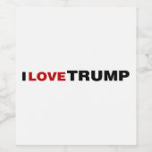 I Liebe Trump Weinetikett (Einzelnes Label)