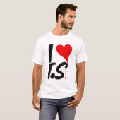 I LIEBE TS | Valentinstag Liebespaare T-Shirt (Vorne ganz)