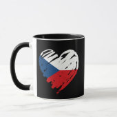I Liebe Tschechien - Tschechisches Flaggenherz Tasse (Links)