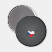 I Liebe Tschechische Republik - Flügel Magnet (Vorderseite/Rückseite)