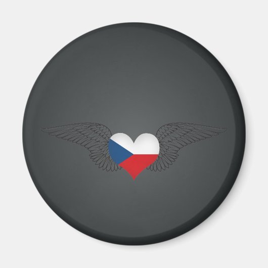 I Liebe Tschechische Republik - Flügel Magnet (Vorne)