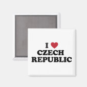 I Liebe Tschechische Republik Magnet (Vorderseite/Rückseite)