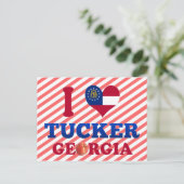 I Liebe Tucker, Georgien Postkarte (Stehend Vorderseite)