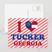 I Liebe Tucker, Georgien Postkarte (Vorne/Hinten)
