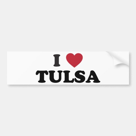 I Liebe Tulsa Oklahoma Autoaufkleber (Vorne)