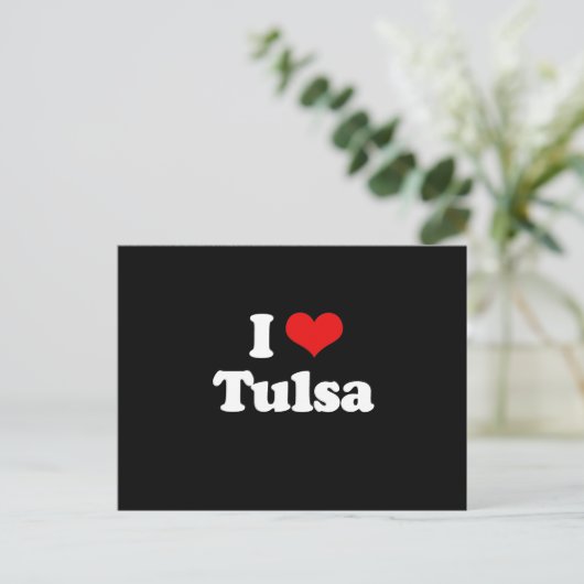 I LIEBE TULSA POSTKARTE (Stehend Vorderseite)