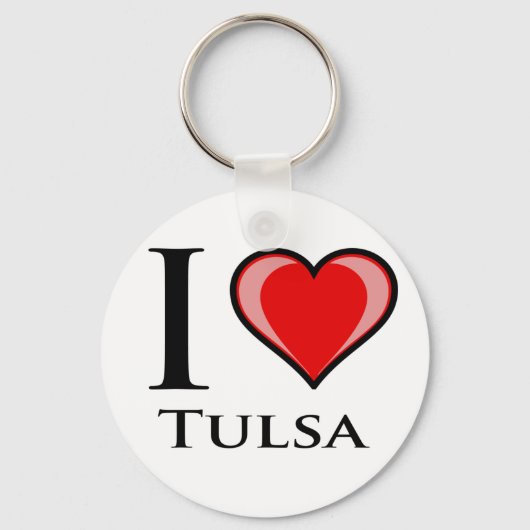 I Liebe Tulsa Schlüsselanhänger (Vorderseite)