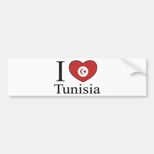 I Liebe Tunesien Autoaufkleber (Vorne)