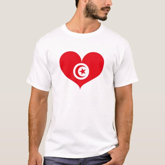 I Liebe Tunesien - Flagge T-Shirt (Vorderseite)