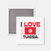 I Liebe Tunesien Magnet (Vorderseite/Rückseite)
