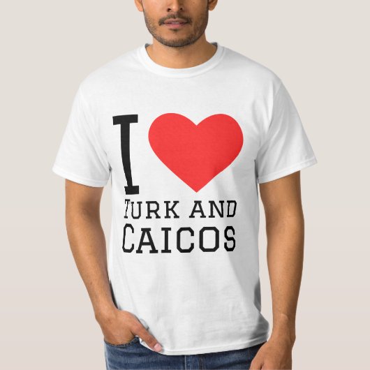 I Liebe Turk und Caicos T-Shirt (Vorderseite)