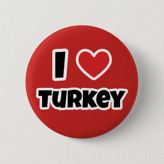 I Liebe Türkei Button (Vorderseite)