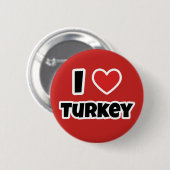 I Liebe Türkei Button (Vorne & Hinten)