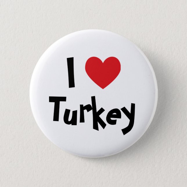 I Liebe Türkei Button (Vorderseite)