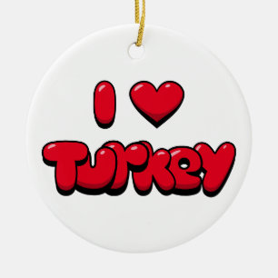 I Liebe Türkei Keramik Ornament