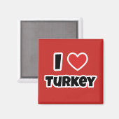 I Liebe Türkei Magnet (Vorderseite/Rückseite)