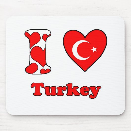 I Liebe Türkei Mousepad (Vorne)