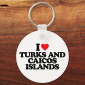 I LIEBE TURKS UND CAICOS INSELN SCHLÜSSELANHÄNGER (Vorderseite)