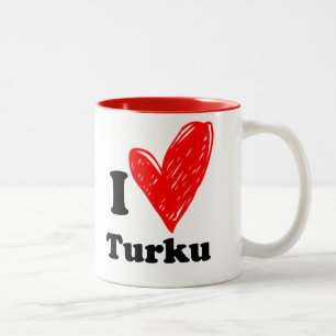 I Liebe Turku Zweifarbige Tasse
