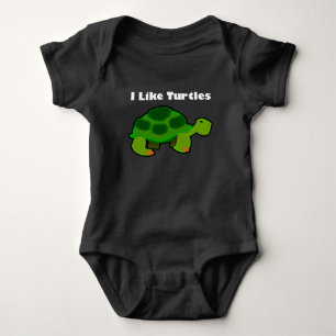 I Liebe Turtles - Baby Jersey Bodysuit Strampler