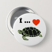 I Liebe Turtles Button (Vorne & Hinten)