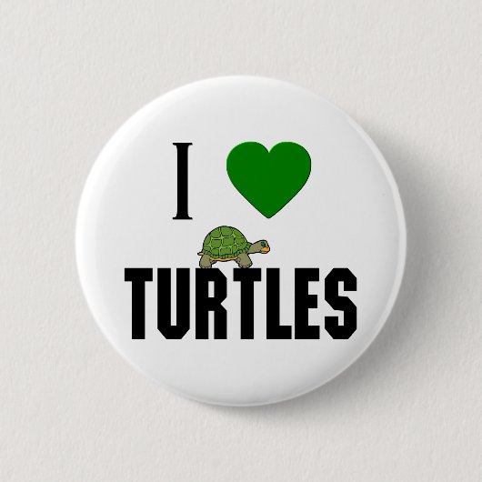 I Liebe Turtles Button (Vorderseite)