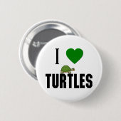 I Liebe Turtles Button (Vorne & Hinten)
