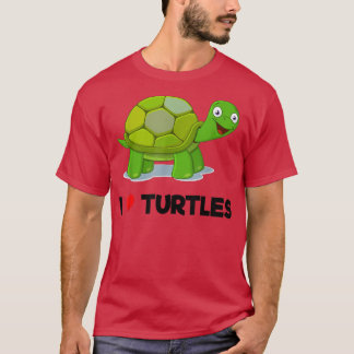 I Liebe Turtles Heart Turtles T-Shirt