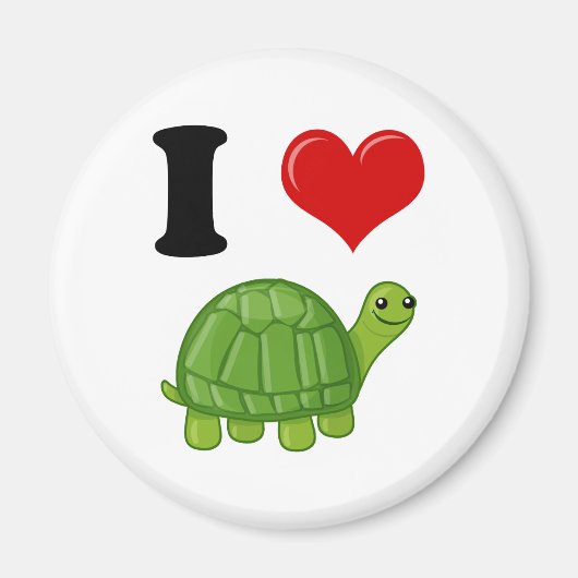 I Liebe Turtles Magnet (Vorne)