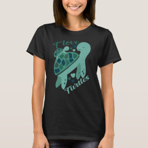 I Liebe Turtles Niedlich Turtle Tortoises Rettete T-Shirt