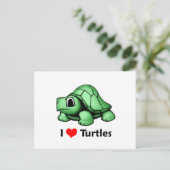 I Liebe Turtles Postkarte (Stehend Vorderseite)