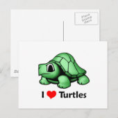 I Liebe Turtles Postkarte (Vorne/Hinten)