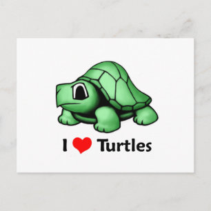 I Liebe Turtles Postkarte