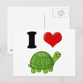 I Liebe Turtles Postkarte (Vorne/Hinten)
