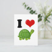 I Liebe Turtles Postkarte (Stehend Vorderseite)
