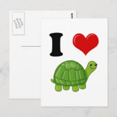 I Liebe Turtles Postkarte (Vorne/Hinten)