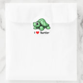 I Liebe Turtles Runder Aufkleber (Tasche)