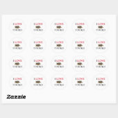 I Liebe Turtles Runder Aufkleber (Blatt)