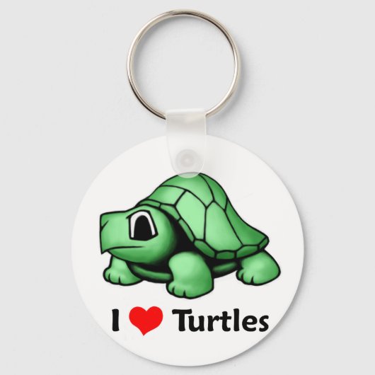 I Liebe Turtles Schlüsselanhänger (Vorderseite)