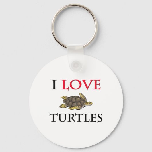 I Liebe Turtles Schlüsselanhänger (Vorderseite)