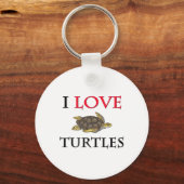 I Liebe Turtles Schlüsselanhänger (Vorderseite)