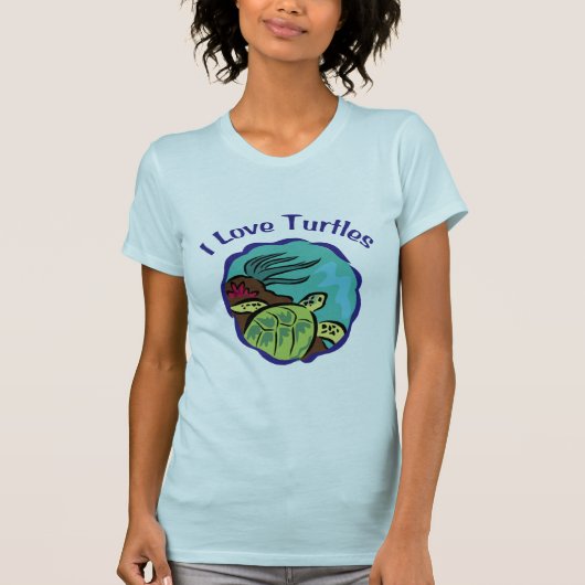 I Liebe Turtles T-Shirts (Vorderseite)