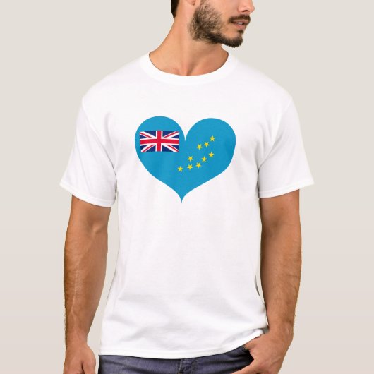 I Liebe Tuvalu Flag T-Shirt (Vorderseite)