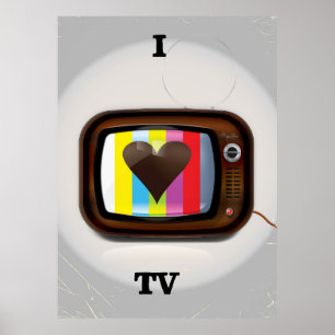 I Liebe TV Cartoon Poster