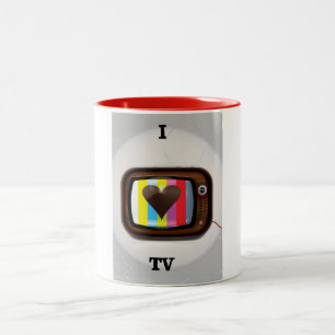 I Liebe TV Cartoon Poster Zweifarbige Tasse