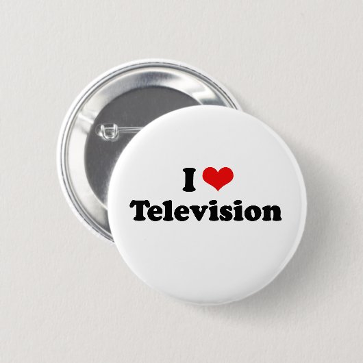 I Liebe TV Tshirt Button (Vorne & Hinten)