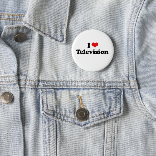 I Liebe TV Tshirt Button (Beispiel)